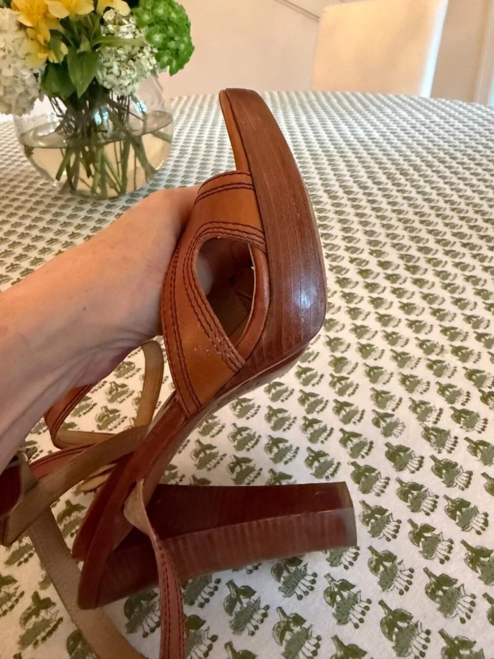 Michael Kors Brown Leather Heel Sandals | Womens Size 9